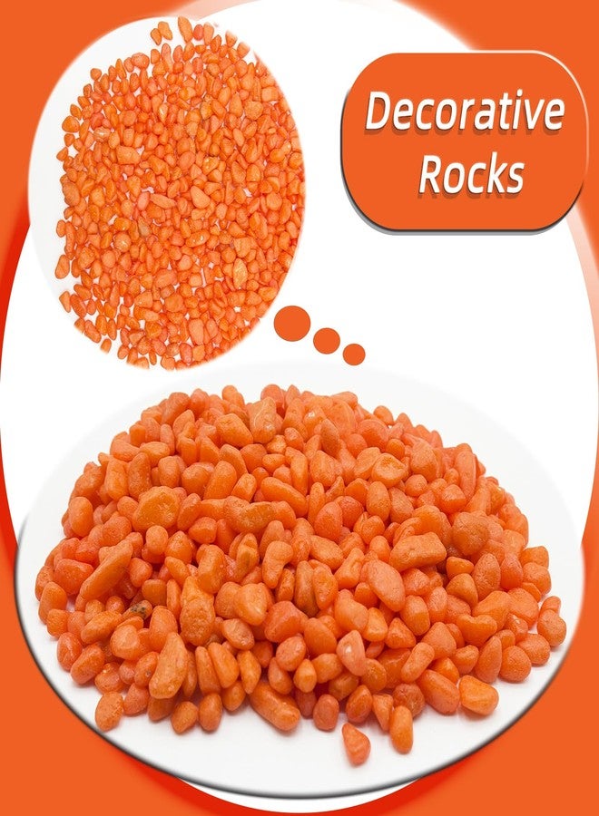 TACOLO Orange Pebbles for Crafts, 0.9 Pound Natural Polished Aquarium Gravel, Decorative Pebbles for Indoor Plants, Turtle Tank, Vase, Succulents Cactus, Garden Landscaping - Image 3